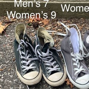 Black high top converse